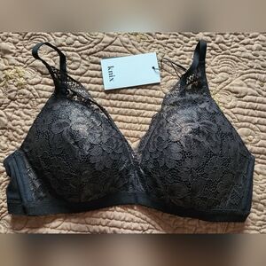 Knix Charcoal Gold Lace Bralette